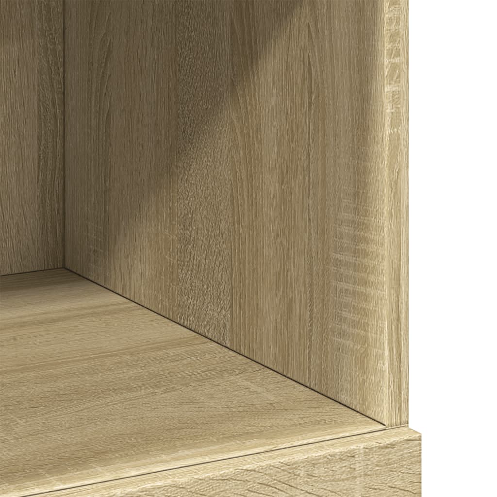 High sideboard sonoma oak 80x42.5x124 cm engineered wood