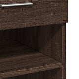 High sideboard brown oak 80x42.5x124 cm engineered wood