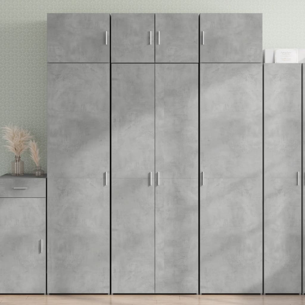 Concrete gray high sideboard 70x42.5x185 cm engineered wood