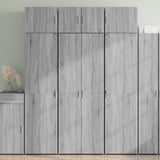 Sonoma hohes Sideboard grau 70x42,5x185 cm, Holzwerkstoff