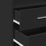 Black high sideboard 40x42.5x185 cm engineered wood