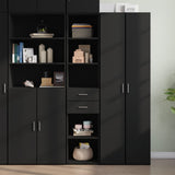 Black high sideboard 40x42.5x185 cm engineered wood