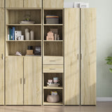 High sideboard sonoma oak 40x42.5x185 cm engineered wood