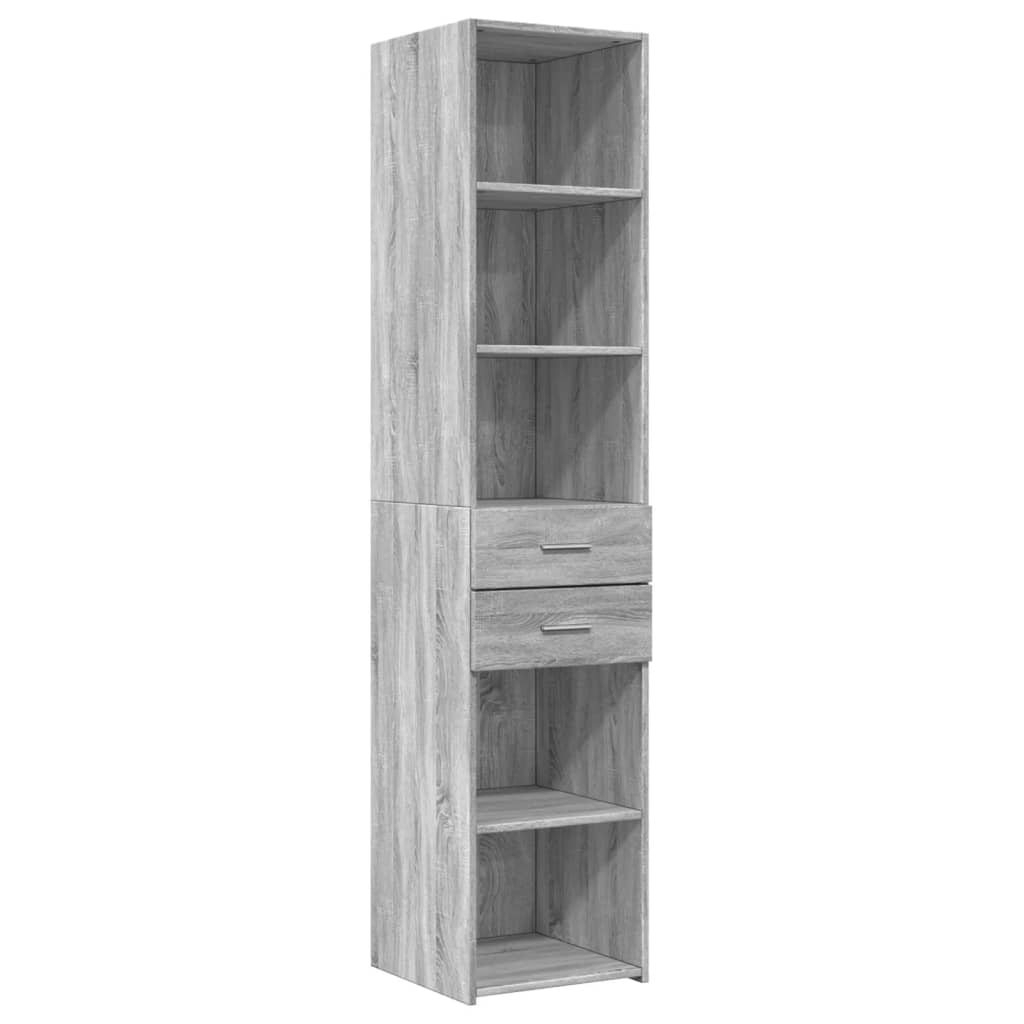 Buffet haut sonoma gris 40x42,5x185 cm bois d'ingénierie