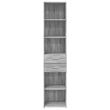 Buffet haut sonoma gris 40x42,5x185 cm bois d'ingénierie