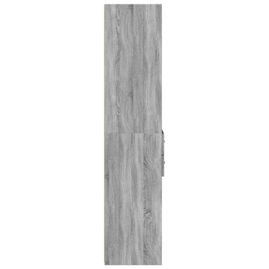 Buffet haut sonoma gris 40x42,5x185 cm bois d'ingénierie