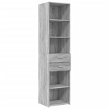 Buffet haut sonoma gris 45x42,5x185 cm bois d'ingénierie