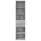 Buffet haut sonoma gris 45x42,5x185 cm bois d'ingénierie