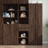 High sideboard brown oak 45x42.5x185 cm engineered wood