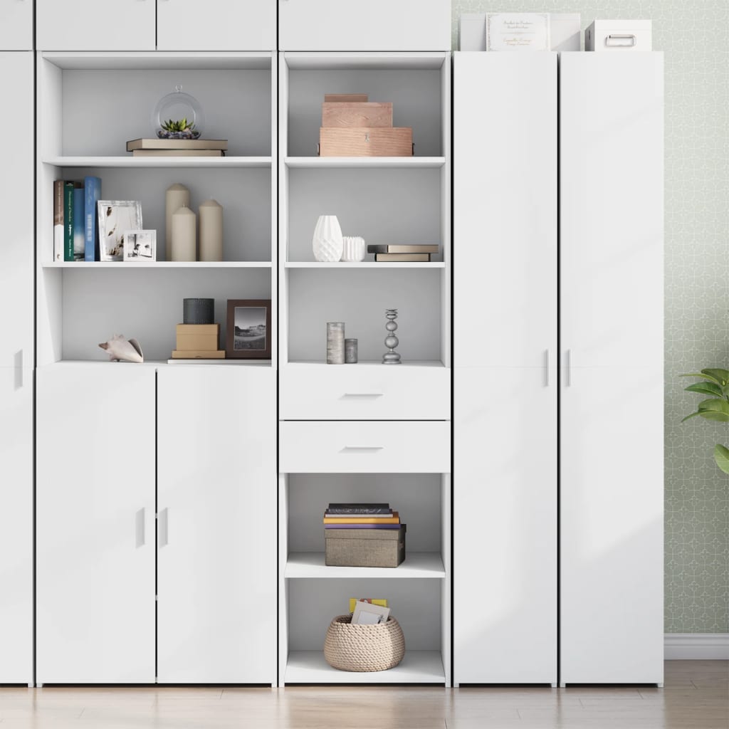 White high sideboard 50x42.5x185 cm engineered wood