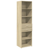 Buffet haut chêne sonoma 50x42,5x185 cm bois d'ingénierie