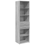 Buffet haut sonoma gris 50x42,5x185 cm bois d'ingénierie