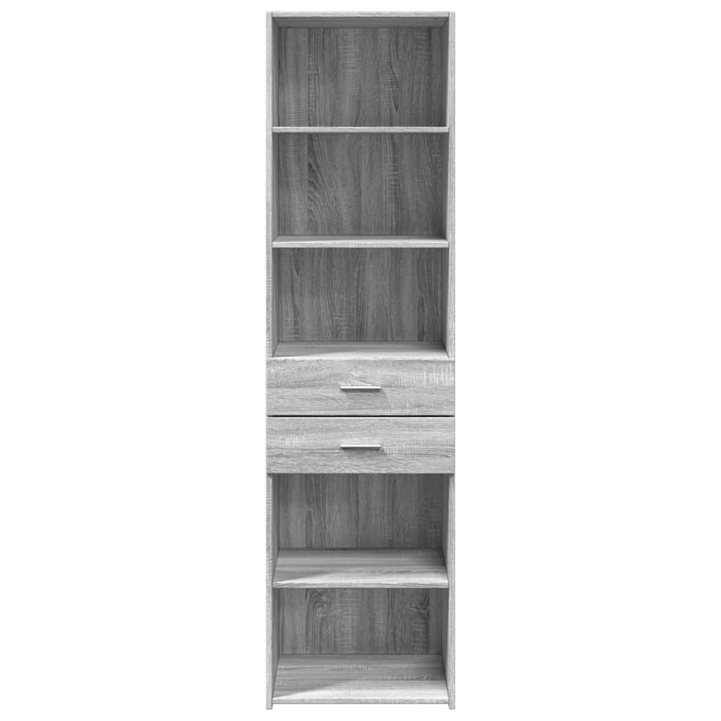 Buffet haut sonoma gris 50x42,5x185 cm bois d'ingénierie