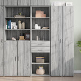 Buffet haut sonoma gris 50x42,5x185 cm bois d'ingénierie