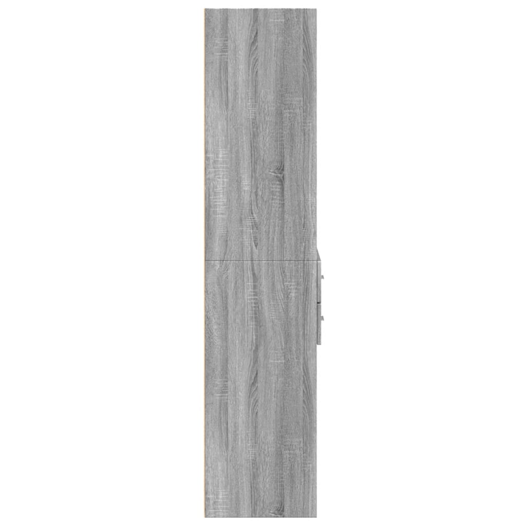 Buffet haut sonoma gris 70x42,5x185 cm bois d'ingénierie