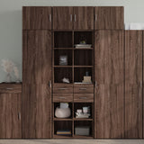 High sideboard brown oak 70x42.5x185 cm engineered wood