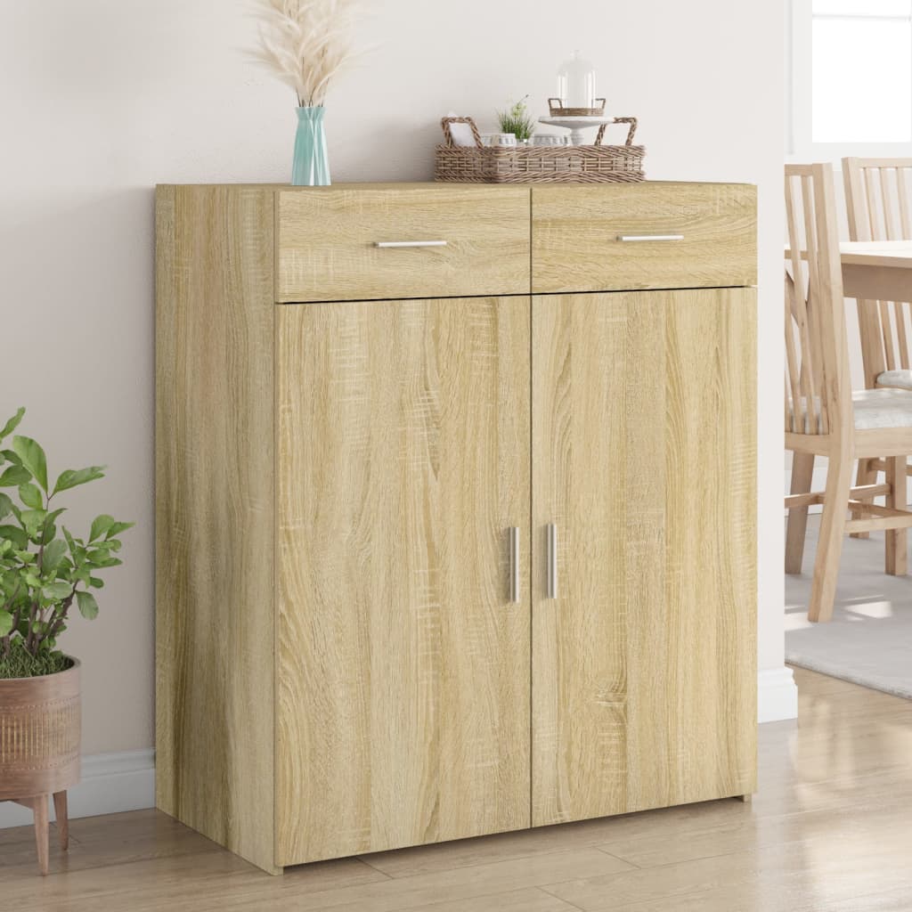 Sonoma oak sideboard 80x42.5x93 cm engineered wood