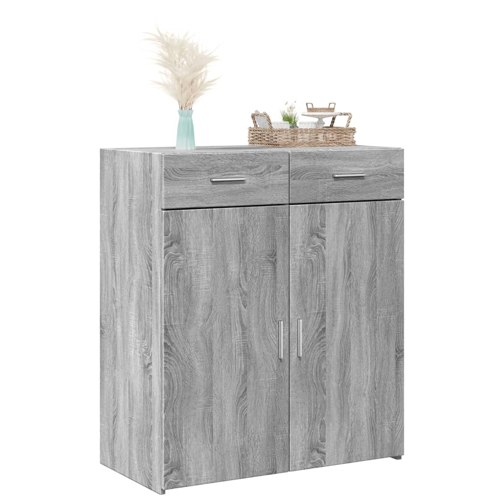 Buffet sonoma gris 80x42,5x93 cm bois d'ingénierie