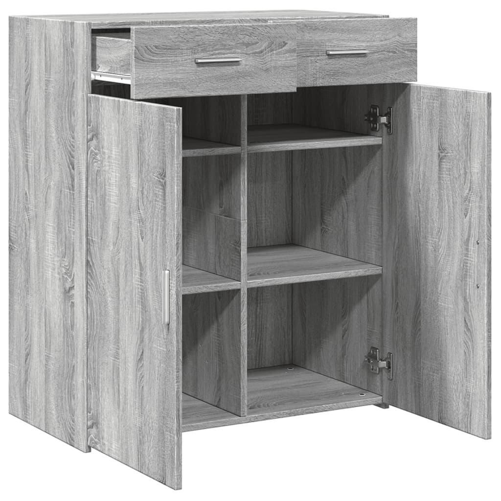 Buffet sonoma gris 80x42,5x93 cm bois d'ingénierie