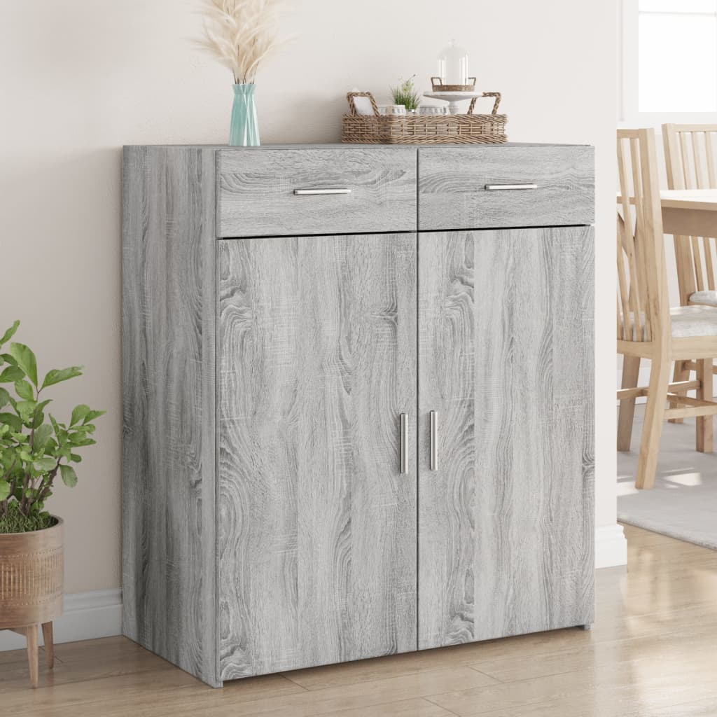 Buffet sonoma gris 80x42,5x93 cm bois d'ingénierie