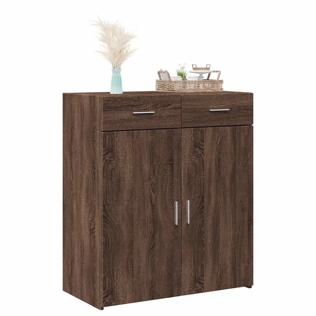 Brown oak sideboard 80x42.5x93 cm engineered wood