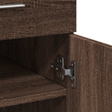 Brown oak sideboard 80x42.5x93 cm engineered wood