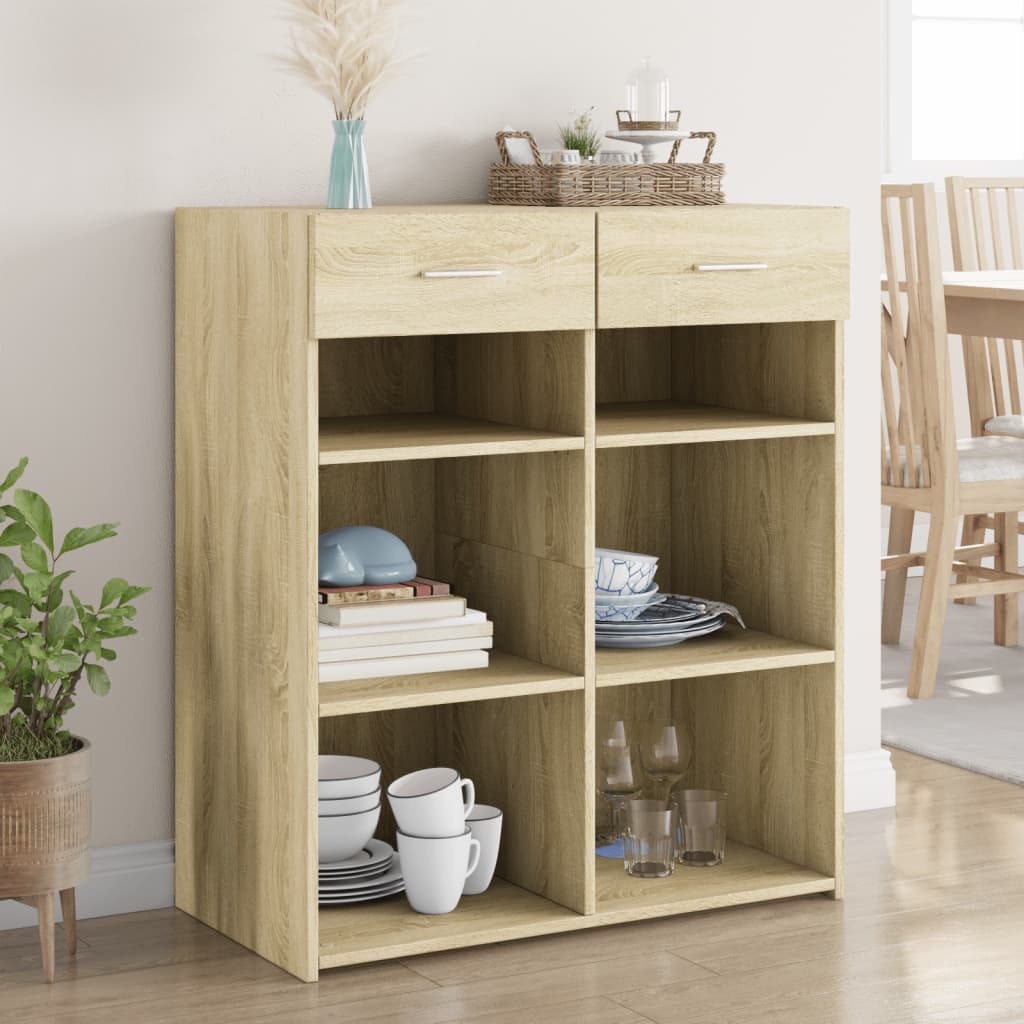 Sonoma oak sideboard 80x42.5x93 cm engineered wood