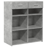 Concrete gray sideboard 80x42.5x93 cm engineered wood