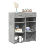 Concrete gray sideboard 80x42.5x93 cm engineered wood