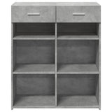 Concrete gray sideboard 80x42.5x93 cm engineered wood