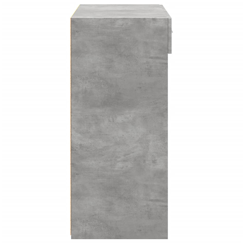 Concrete gray sideboard 80x42.5x93 cm engineered wood