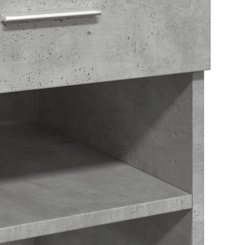 Concrete gray sideboard 80x42.5x93 cm engineered wood