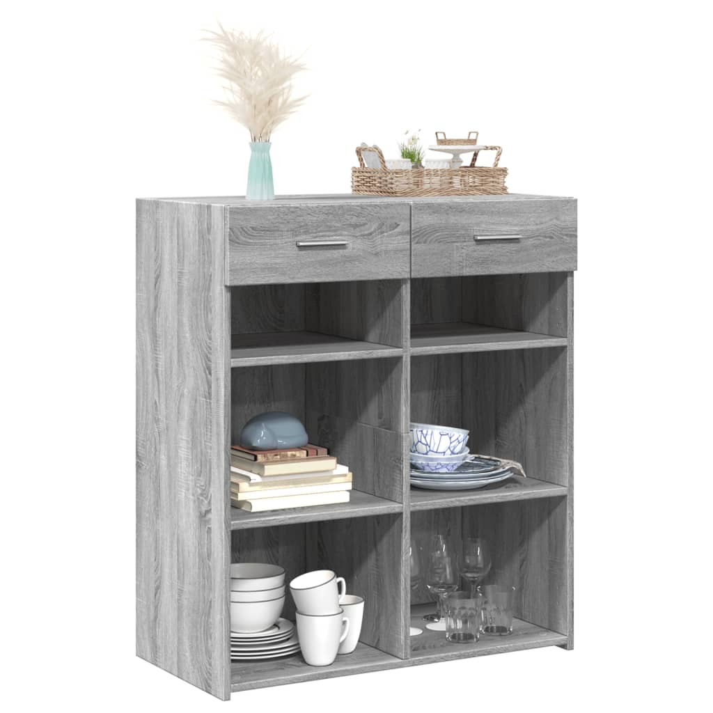 Buffet sonoma gris 80x42,5x93 cm bois d'ingénierie