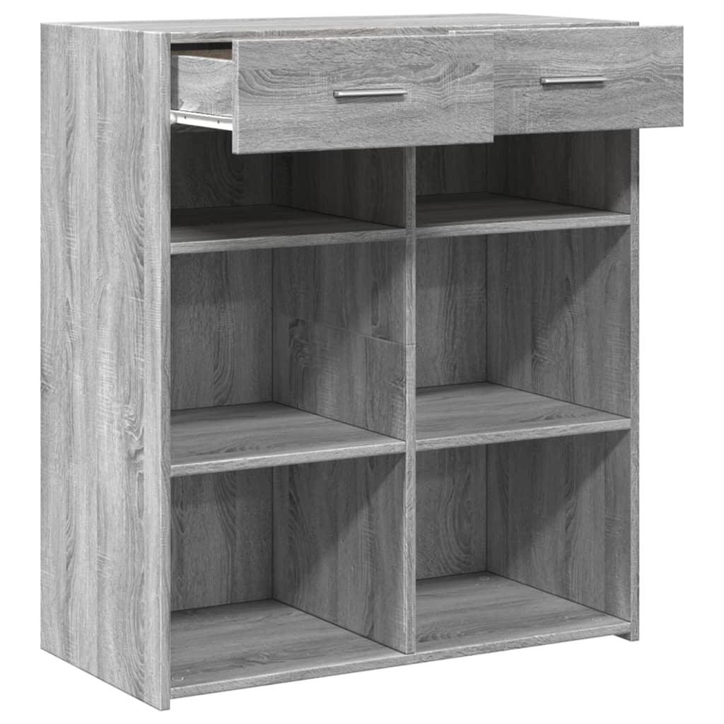 Buffet sonoma gris 80x42,5x93 cm bois d'ingénierie