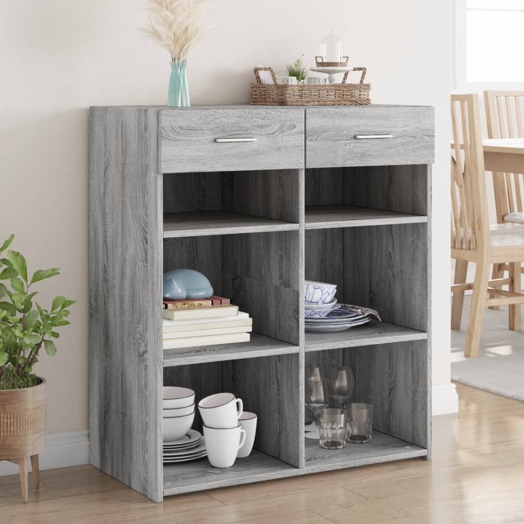 Buffet sonoma gris 80x42,5x93 cm bois d'ingénierie