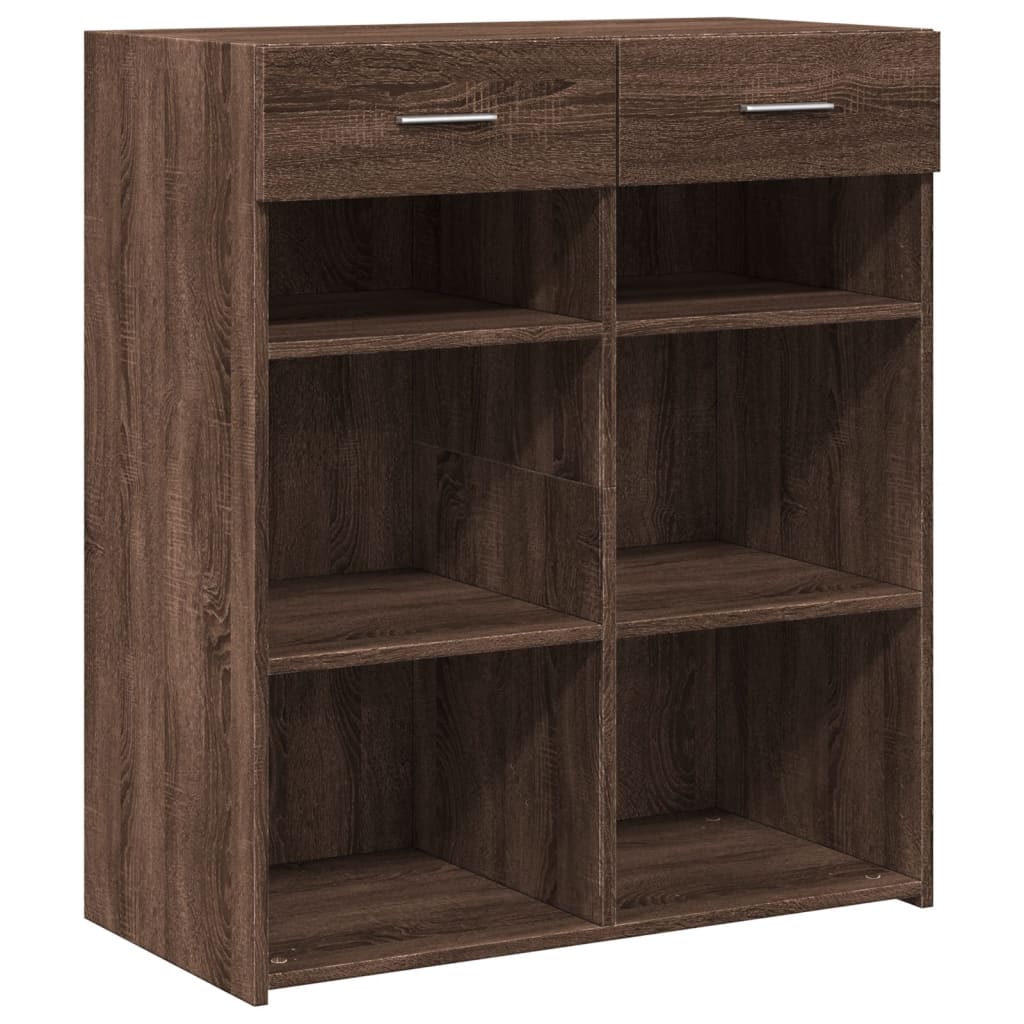 Buffet chêne marron 80x42,5x93 cm bois d'ingénierie