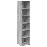 Buffet haut sonoma gris 40x41x185 cm bois d'ingénierie