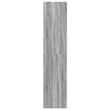 Buffet haut sonoma gris 40x41x185 cm bois d'ingénierie