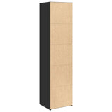 Black high sideboard 45x41x185 cm engineered wood