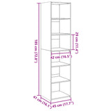 Buffet haut sonoma gris 45x41x185 cm bois d'ingénierie