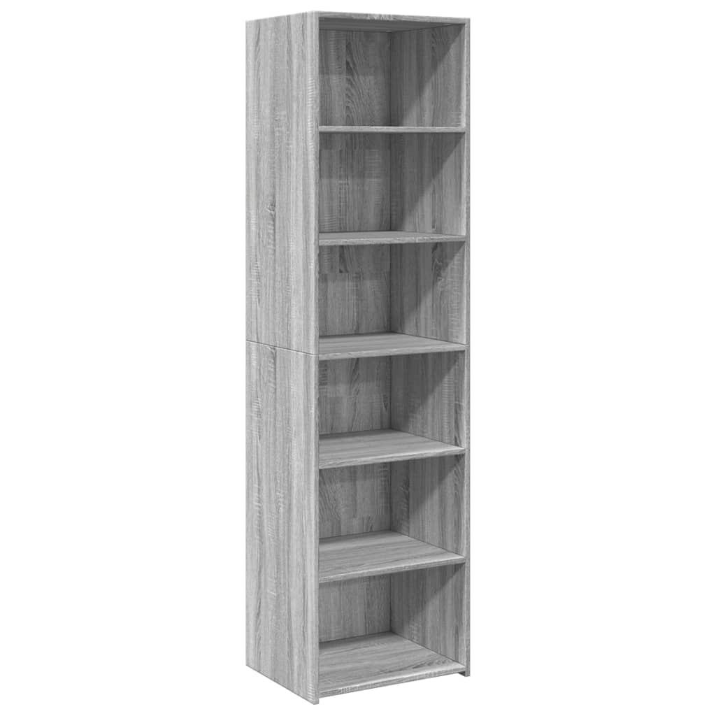 Buffet haut sonoma gris 50x41x185 cm bois d'ingénierie