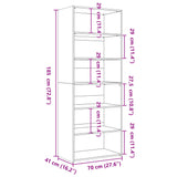 Buffet haut blanc 70x41x185 cm bois d'ingénierie