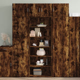 High sideboard smoked oak 70x41x185 cm engineered wood