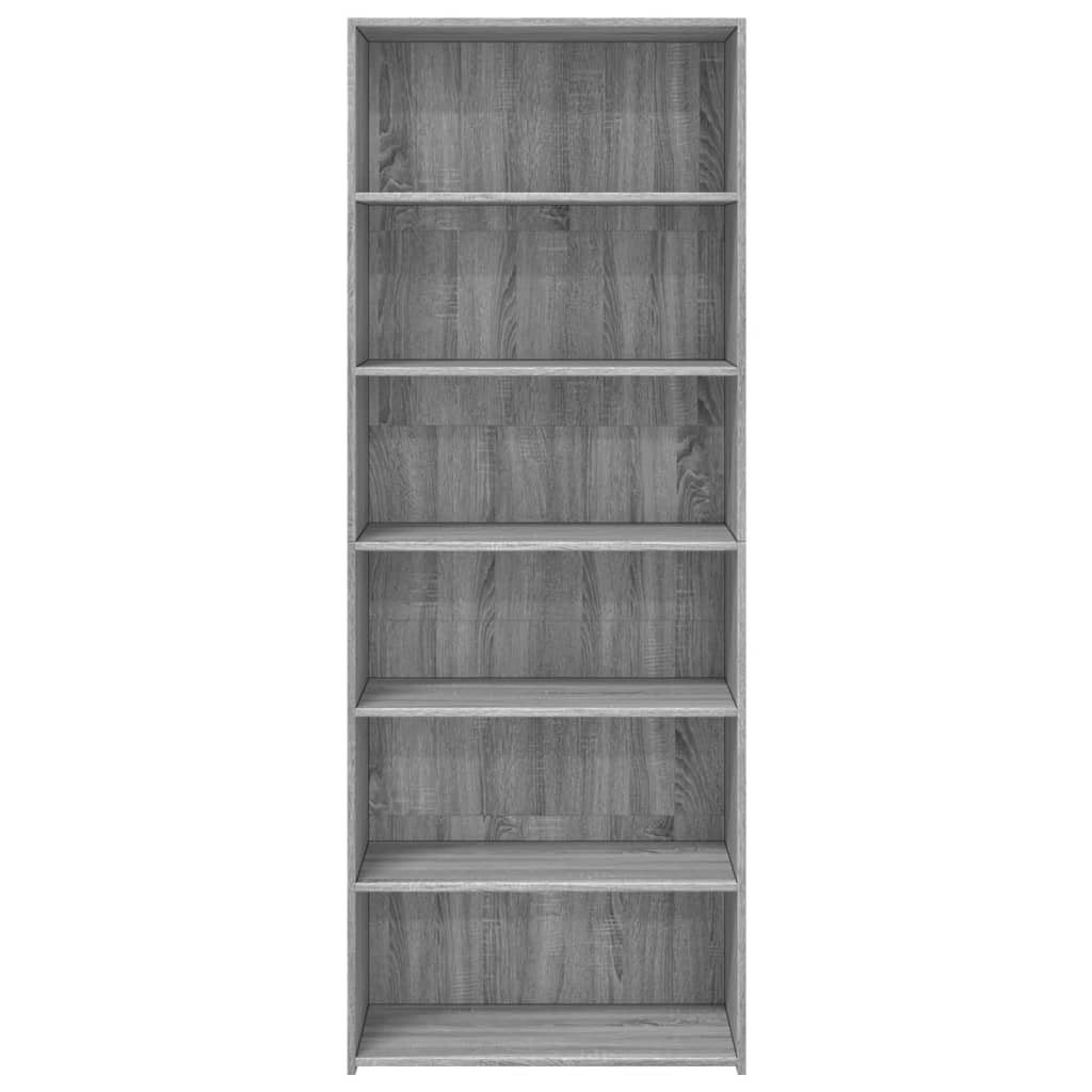 Buffet haut sonoma gris 70x41x185 cm bois d'ingénierie