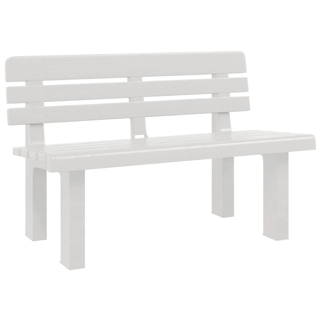 Banc de jardin blanc 110x52x71 cm polypropylène