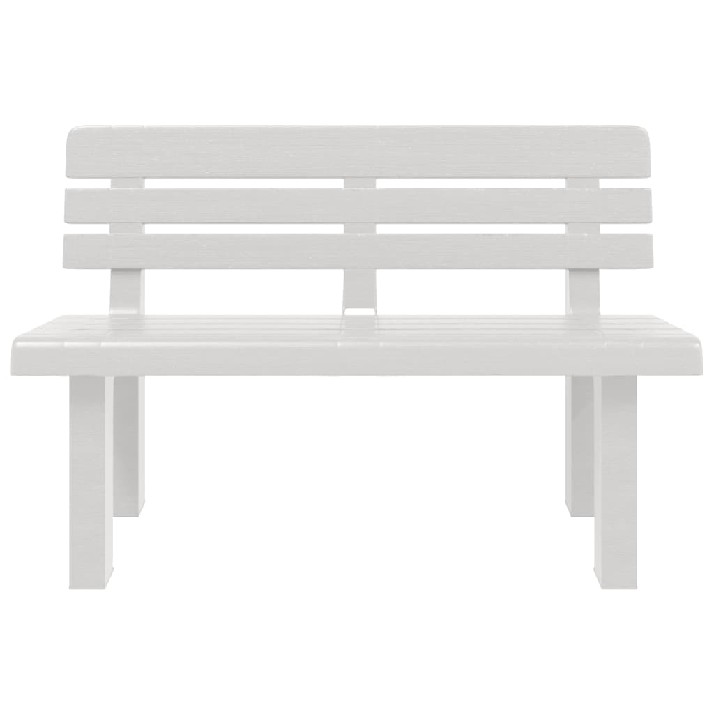 Banc de jardin blanc 110x52x71 cm polypropylène