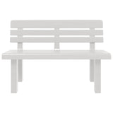 Banc de jardin blanc 110x52x71 cm polypropylène