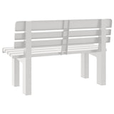 Banc de jardin blanc 110x52x71 cm polypropylène