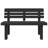 Banc de jardin anthracite 110x52x71 cm polypropylène