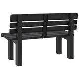 Banc de jardin anthracite 110x52x71 cm polypropylène